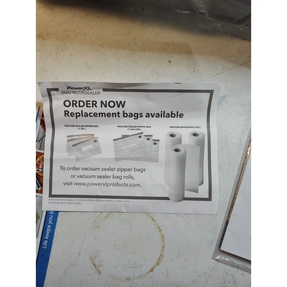 Power XL Duo Nutrisealer - Vacuum Sealer Set - 6 in 1  (885) New